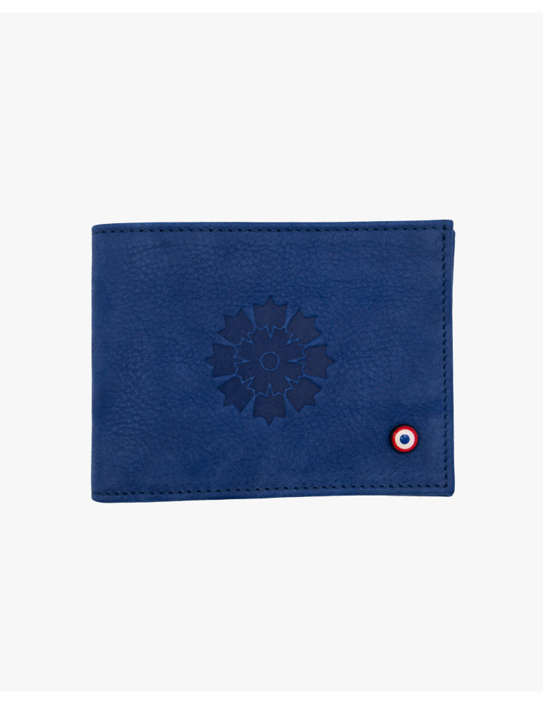 Portefeuille en cuir Larmorie x Le Bleuet de France