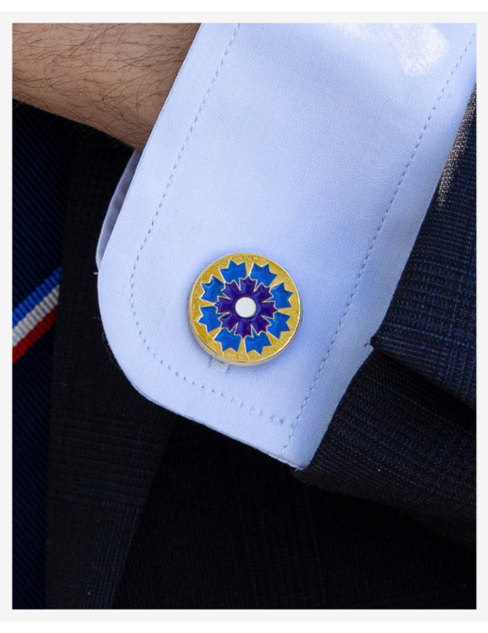Boutique Bleuet de France - Boutons de manchette argentés Bleuet de...
