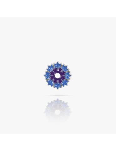 Boutique Bleuet de France - Pin's argenté Bleuet de France - Bleu Horizon