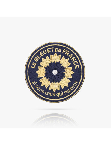 Patch brodé Service du commissariat aux armées x Bleuet de France