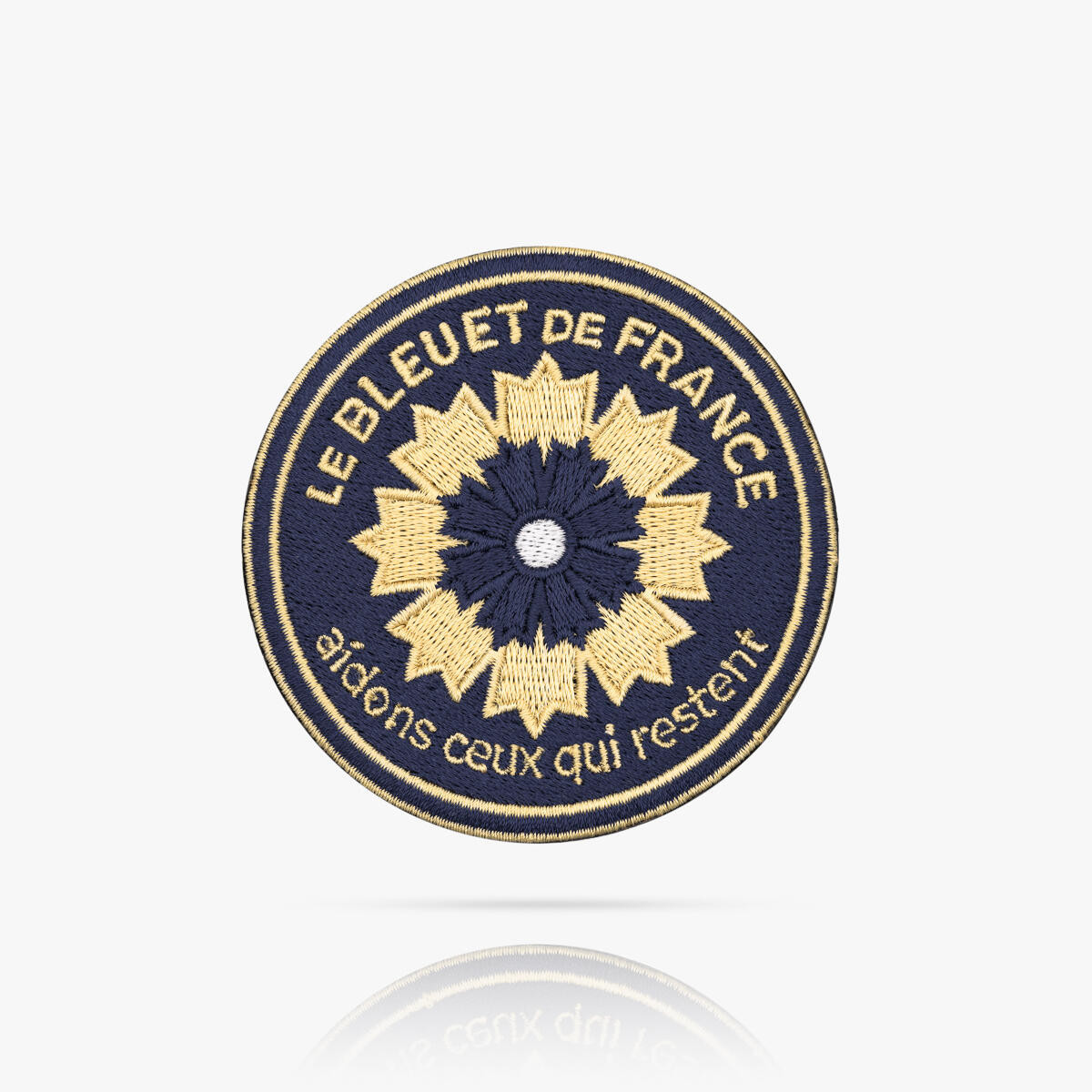 Patch brodé Service du commissariat aux armées x Bleuet de France