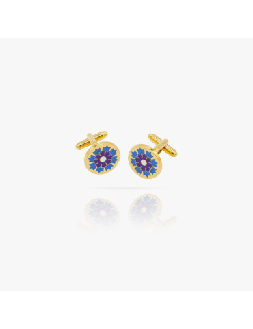 Boutique Bleuet de France - Boutons de manchette argentés Bleuet de...