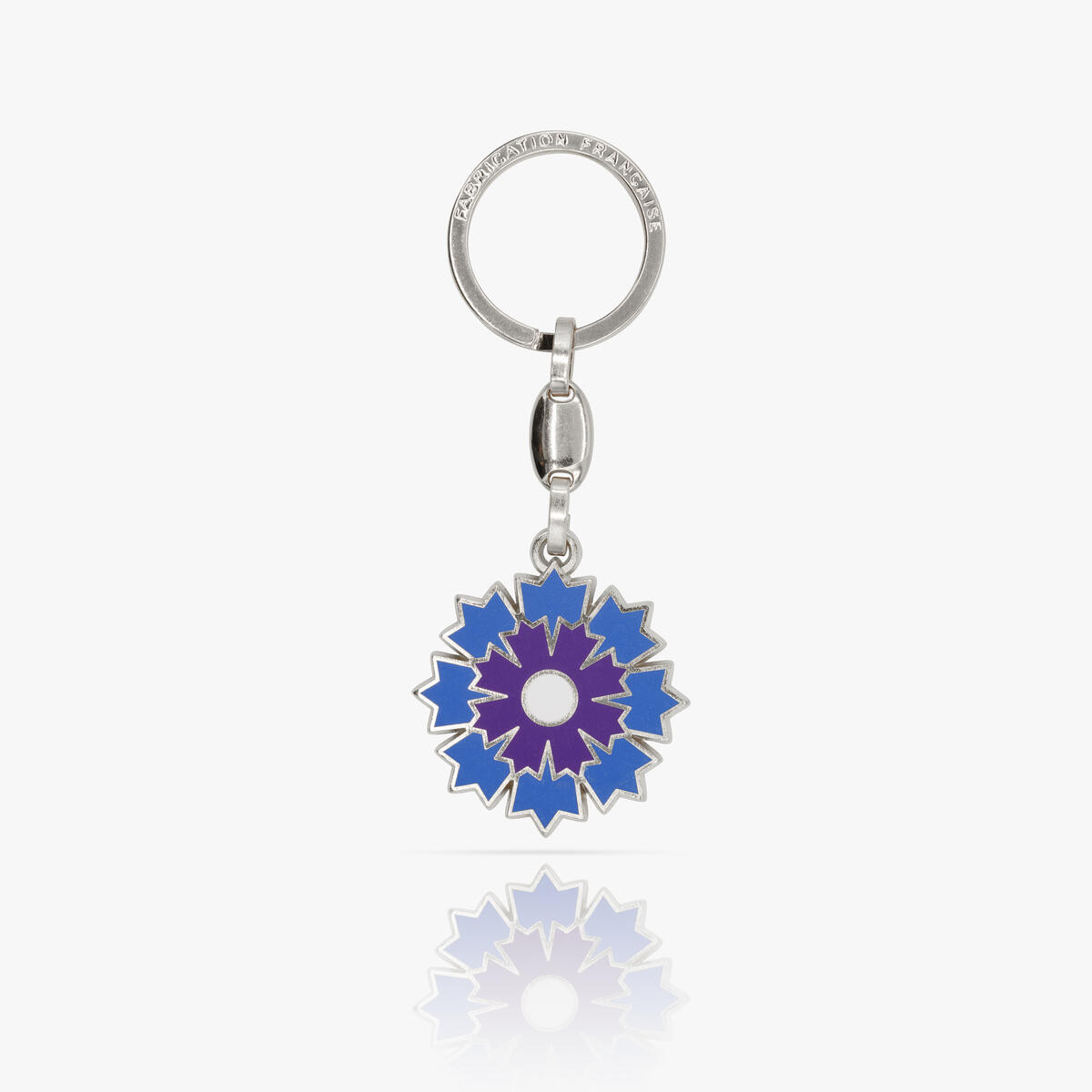 Boutique Bleuet de France - Porte-clé argenté Bleuet de France - Bleu Horizon