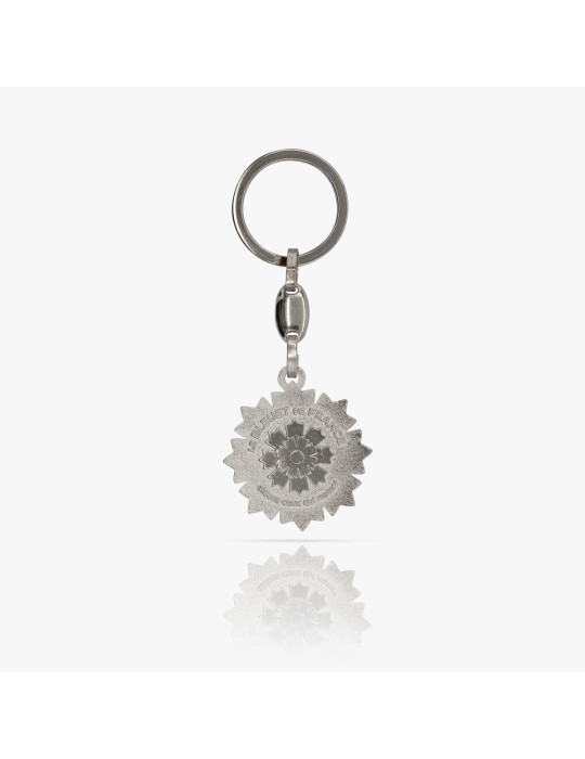 Boutique Bleuet de France - Porte-clé argenté Bleuet de France - Bleu Horizon