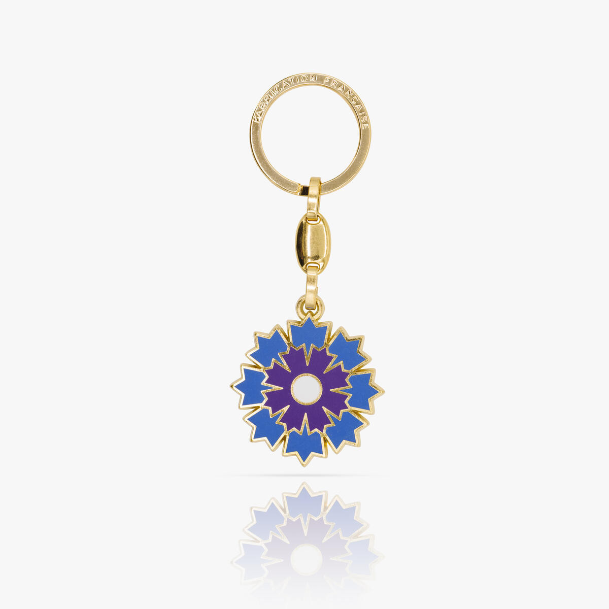 Boutique Bleuet de France - Porte-clé argenté Bleuet de France - Bleu Horizon