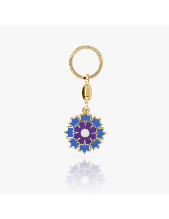 Boutique Bleuet de France - Porte-clé argenté Bleuet de France - Bleu Horizon