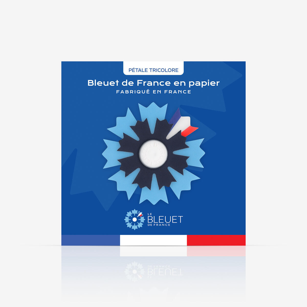 Boutique Bleuet de France - Bleuet de France en papier avec pétale tricolore