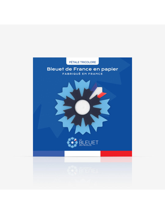 Boutique Bleuet de France - Bleuet de France en papier avec pétale tricolore