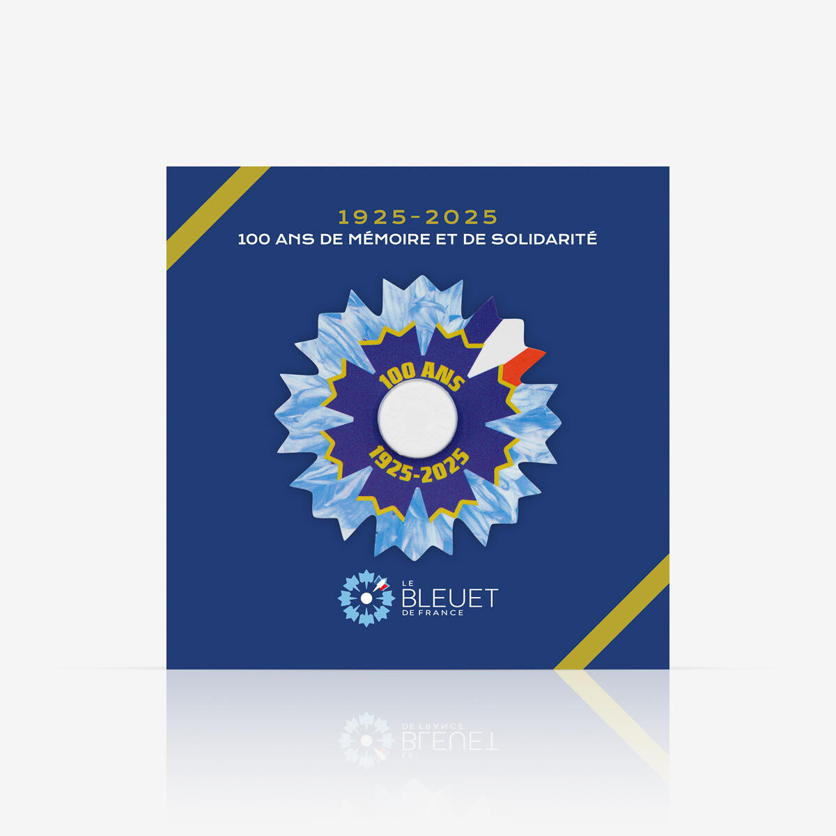Bleuets de France en papier édition spéciale "Centenaire 2025" sur cartonnette