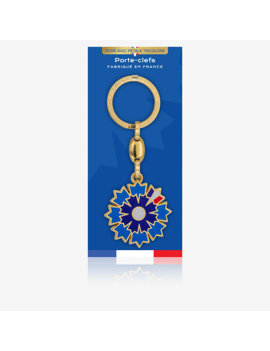 Porte-clé - Pétale tricolore