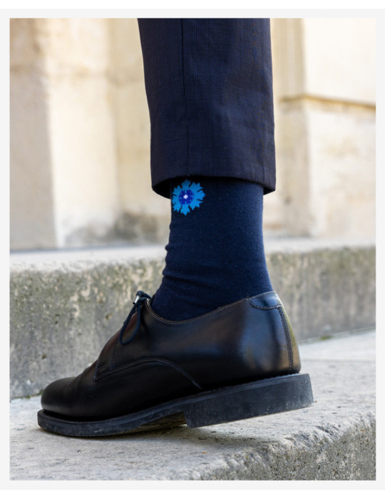 Chaussettes Bleuet de France x Maison Broussaud